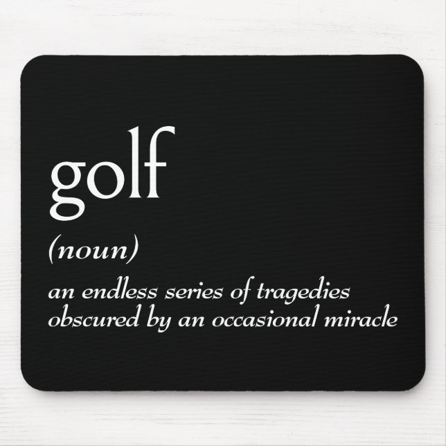 Dictionary Definition For GOLF Mouse Pad (Front)