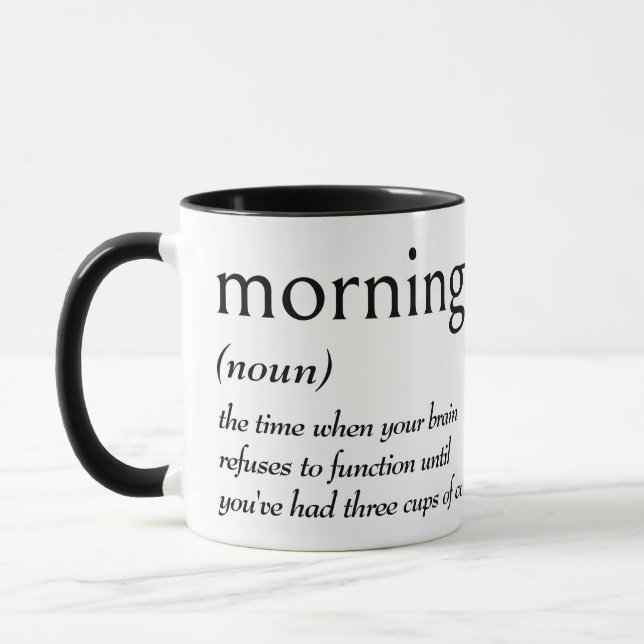 Dictionary Definition for MORNING Mug (Left)