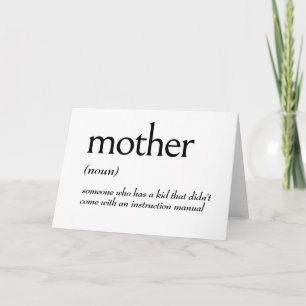 Dictionary Definition for MOTHER Card
