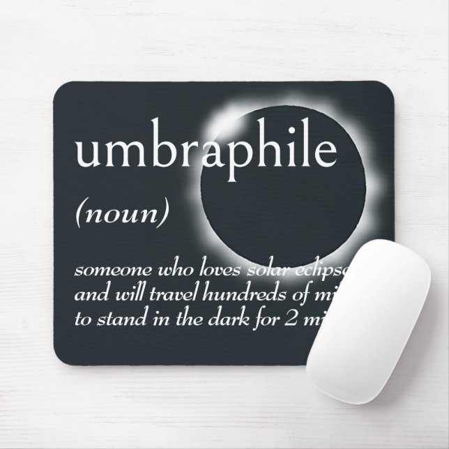 Dictionary Definition for UMBRAPHILE Mouse Pad (With Mouse)