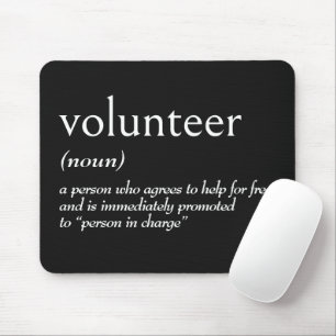 Dictionary Definition For VOLUNTEER Mouse Pad