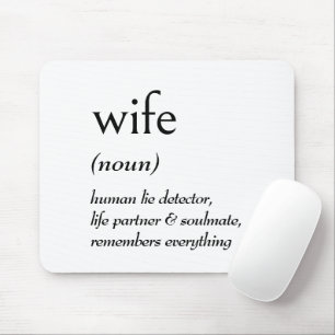 Dictionary Definition for WIFE Mouse Pad