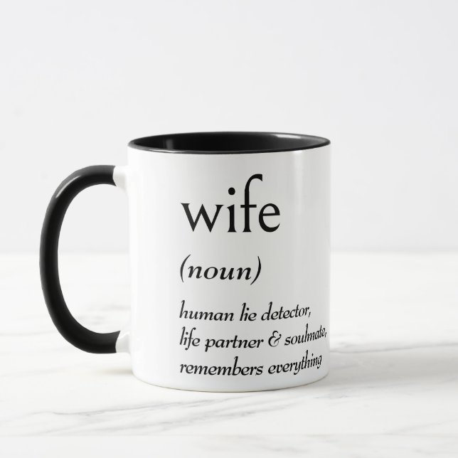 Dictionary Definition for WIFE Mug (Left)