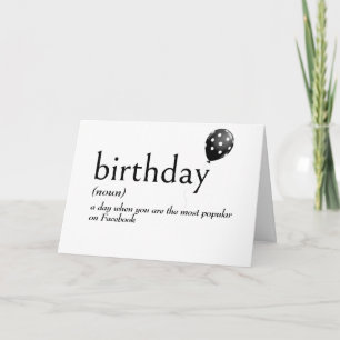 Dictionary Definition of Birthday Card