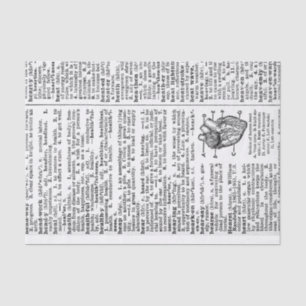 Dictionary Page Tissue Paper