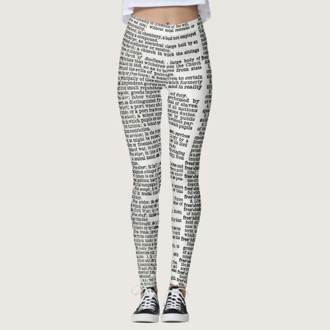 Dictionary print leggings (Front)