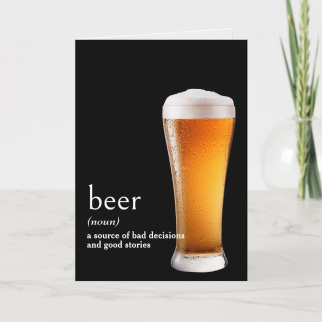 Dictionary's Definition For BEER Card (Front)
