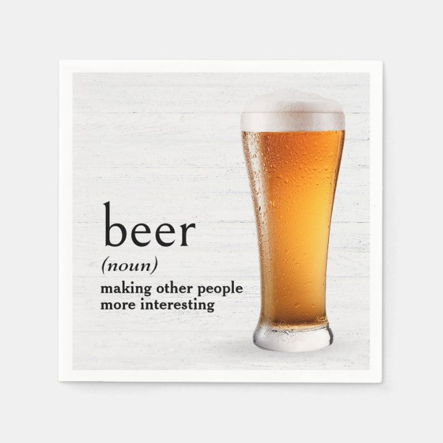 Dictionary's Definition For BEER Napkin (Front)