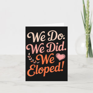Did eloped wife engagement fiancé couple husband card