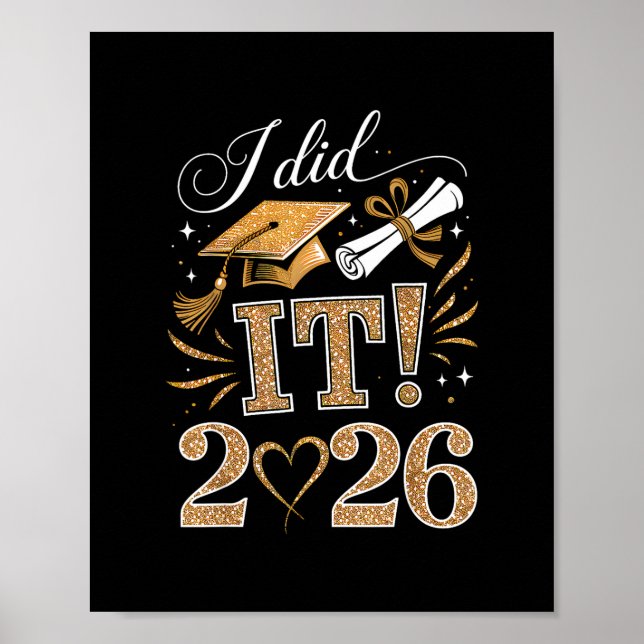 Did graduation 2026 graduate class of 2026 men poster (Front)