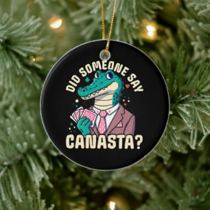 Did Someone Say Canasta Ceramic Tree Decoration