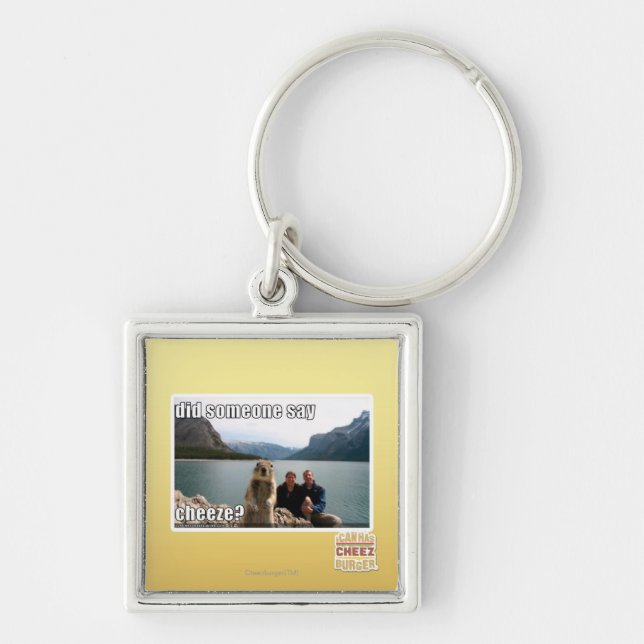 Did someone say cheeze? key ring (Front)
