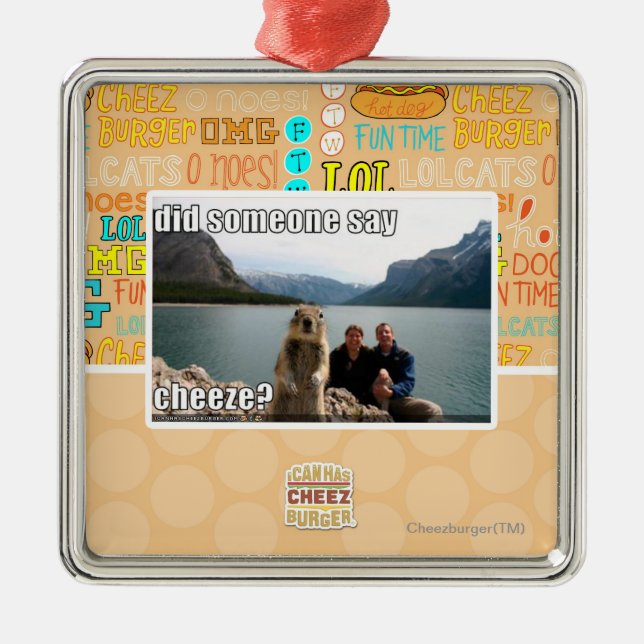 Did someone say cheeze? metal tree decoration (Front)