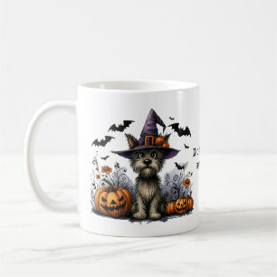 Did Someone Say Treat? Cute Dog in Witch's Hat Coffee Mug