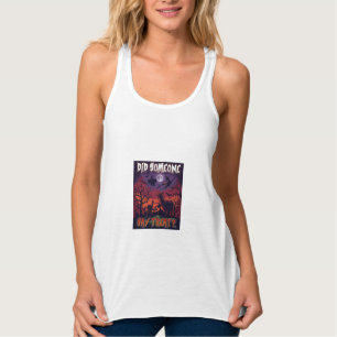 Did Someone Say Treat Halloween Alpaca Witch Moon  Singlet