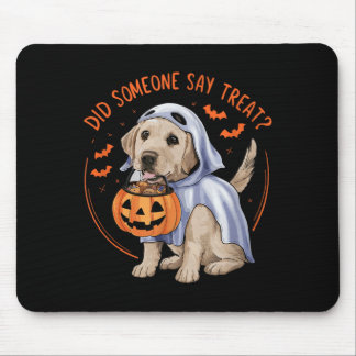 Did Someone Say Treat_ Halloween Labrador Dog Mouse Pad