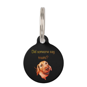 Did Someone Say Treats? Funny Dog Pet Tag