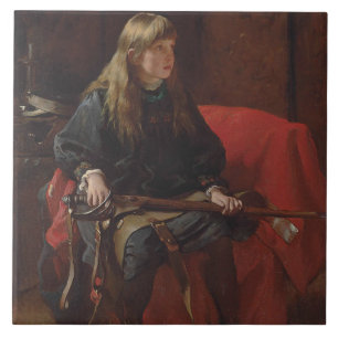 Did You Ever Kill Anybody, Father? (by Frank Holl) Tile