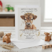 Did you Hear the Moos Boho Highland Cow Birthday  