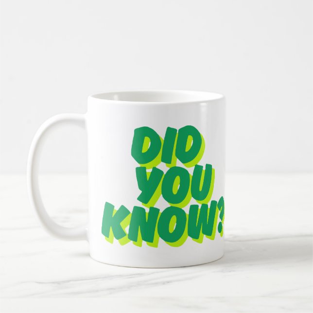 Did You Know? Inspirational Quote Coffee Mug (Left)