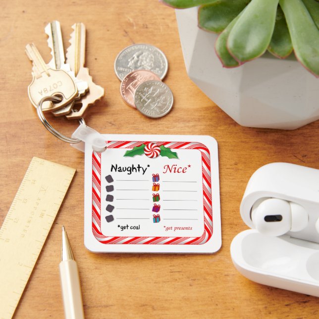 Did you make the Naughty or Nice List? Key Ring (Desk)