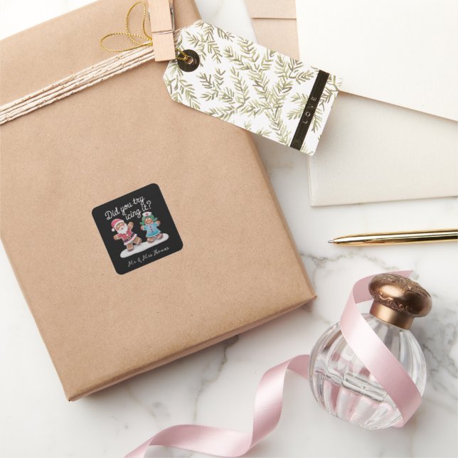 Did You Try Icing It? Funny Gingerbread Nurse  Square Sticker (Gifting)