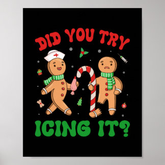 did you try icing it retro christmas gingerbread n poster