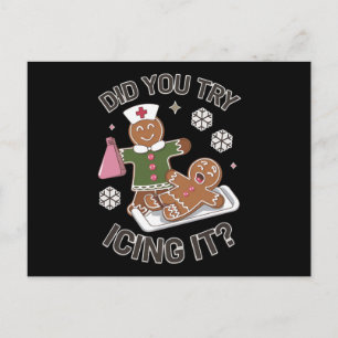 Did You Try Icing It School Nurse Christmas PICU Postcard