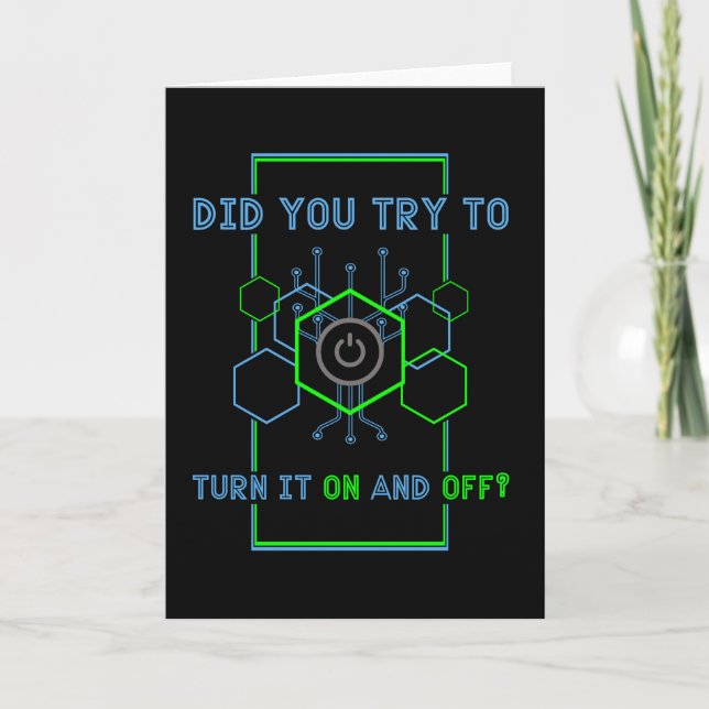 Did You Try To Turn It On And Off Card (Front)