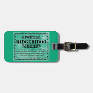 Didgeridoo License Luggage Tag