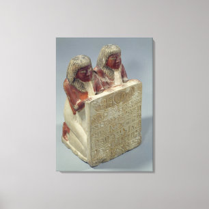 Didi and Pendua offering a hymn to the sun god Re, Canvas Print