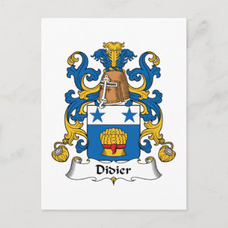 Didier Family Crest Postcard