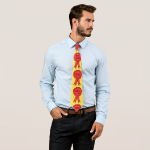 Didn't Bother Trying Silly Red Award Ribbon Tie