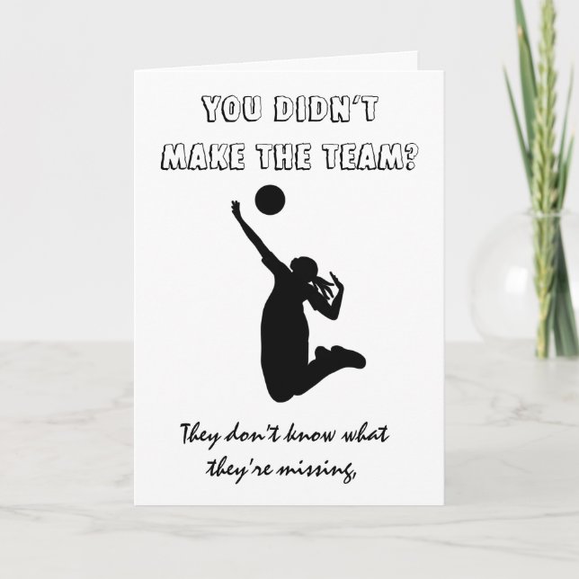 Didn't make the Team?  Card (Front)
