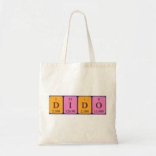 Dido periodic table name tote bag