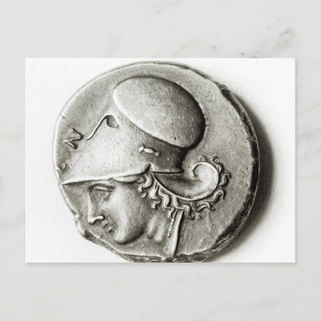 Didrachma of Heracles: obverse depicting Athena Postcard (Front)