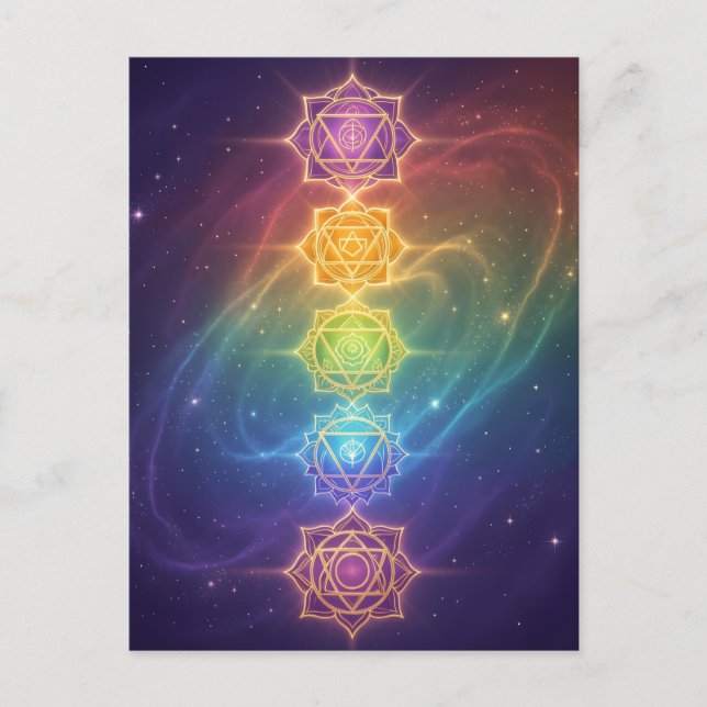 Die 7 Chakren´11 Holiday Postcard (Front)