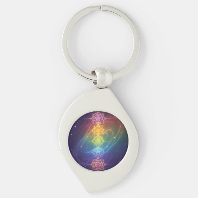 Die 7 Chakren´11 Key Ring (Front)