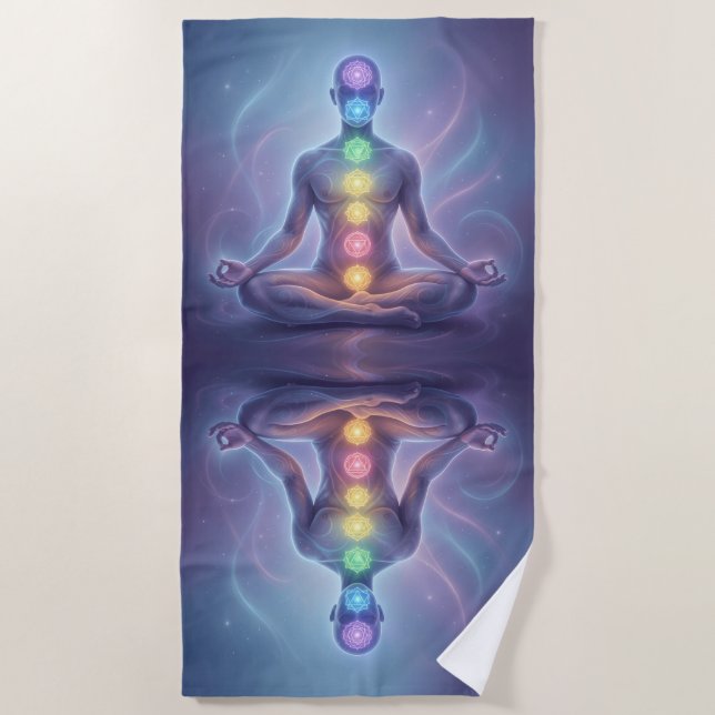 Die 7 Chakren´2 Beach Towel (Front)