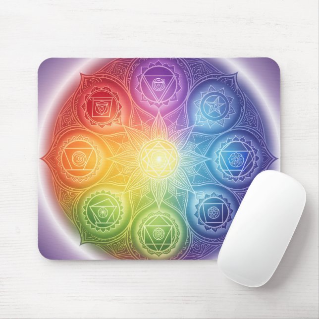 Die 7 Chakren´9 Mouse Pad (With Mouse)