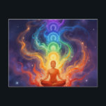 Die 7 Chakren Postcard<br><div class="desc">Die 7 Chakren sind Energiezentren entlang der Wirbelsäule,  die verschiedene Lebensbereiche beeinflussen – von Sicherheit und Kreativität über Selbstbewusstsein und Liebe bis hin zu Kommunikation,  Intuition und Spiritualität. Im Gleichgewicht fördern sie Harmonie,  innere Kraft und ganzheitliches Wohlbefinden.</div>