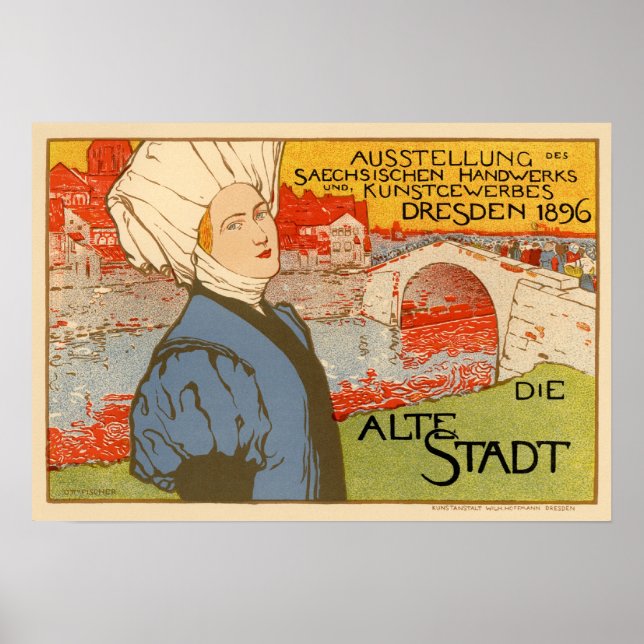 Die Alte Stadt by Otto Fischer Poster (Front)