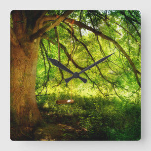 Die Baumschaukel Square Wall Clock