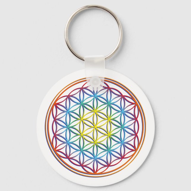 die Blume des Lebens Key Ring (Front)