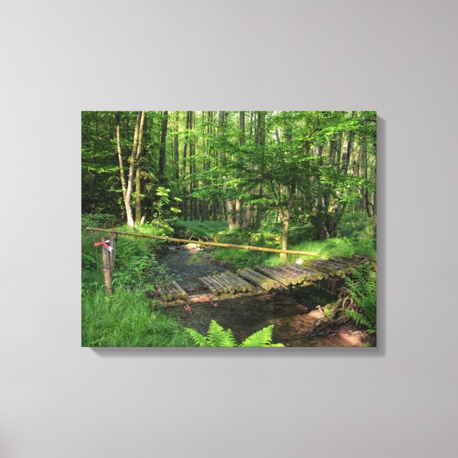 Die Brücke am Bach Canvas Print (Front)