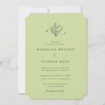 Die-Cut Pistachio Green Lily Wedding