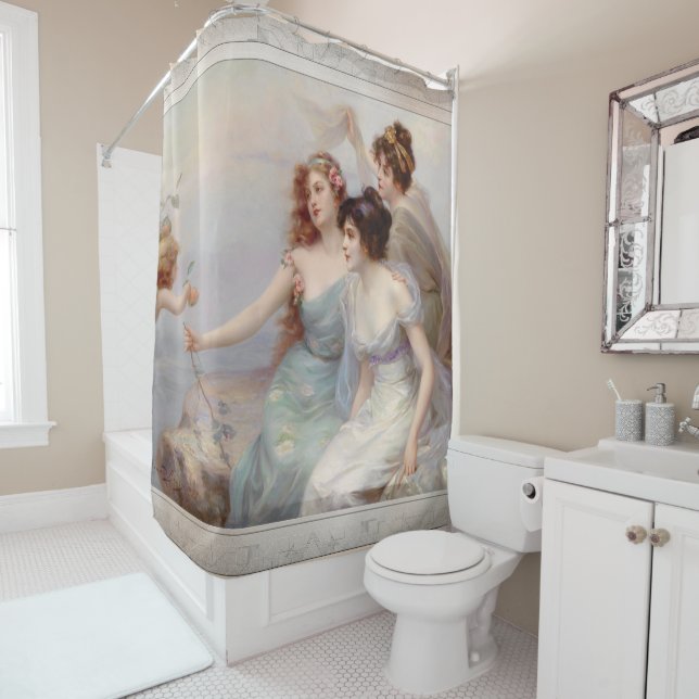 Die drei Grazien by Edouard Bisson Shower Curtain (In Situ)