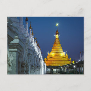 Die Goldenen Pagoden von Mandalay Postkarte Postcard