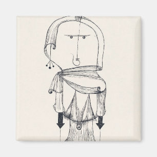 Die Hexe mit dem Kamm  by Paul Klee Magnet