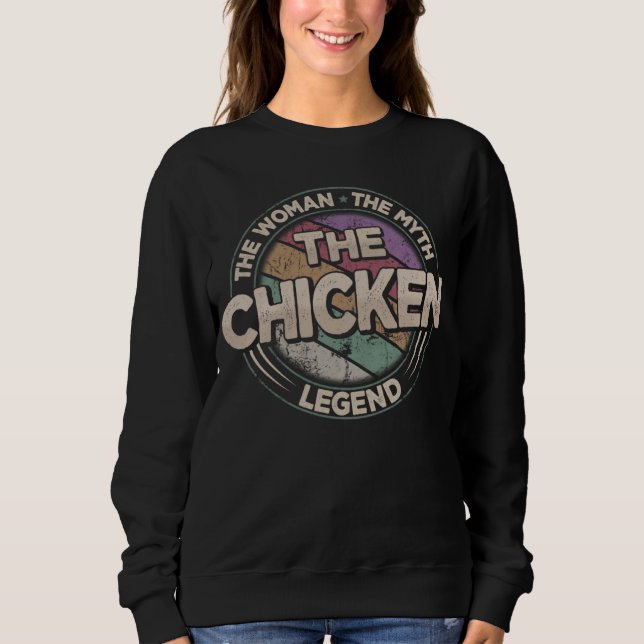 Die Hühnerbauer Legend Retro Farmer Women s Chicke Sweatshirt (Front)